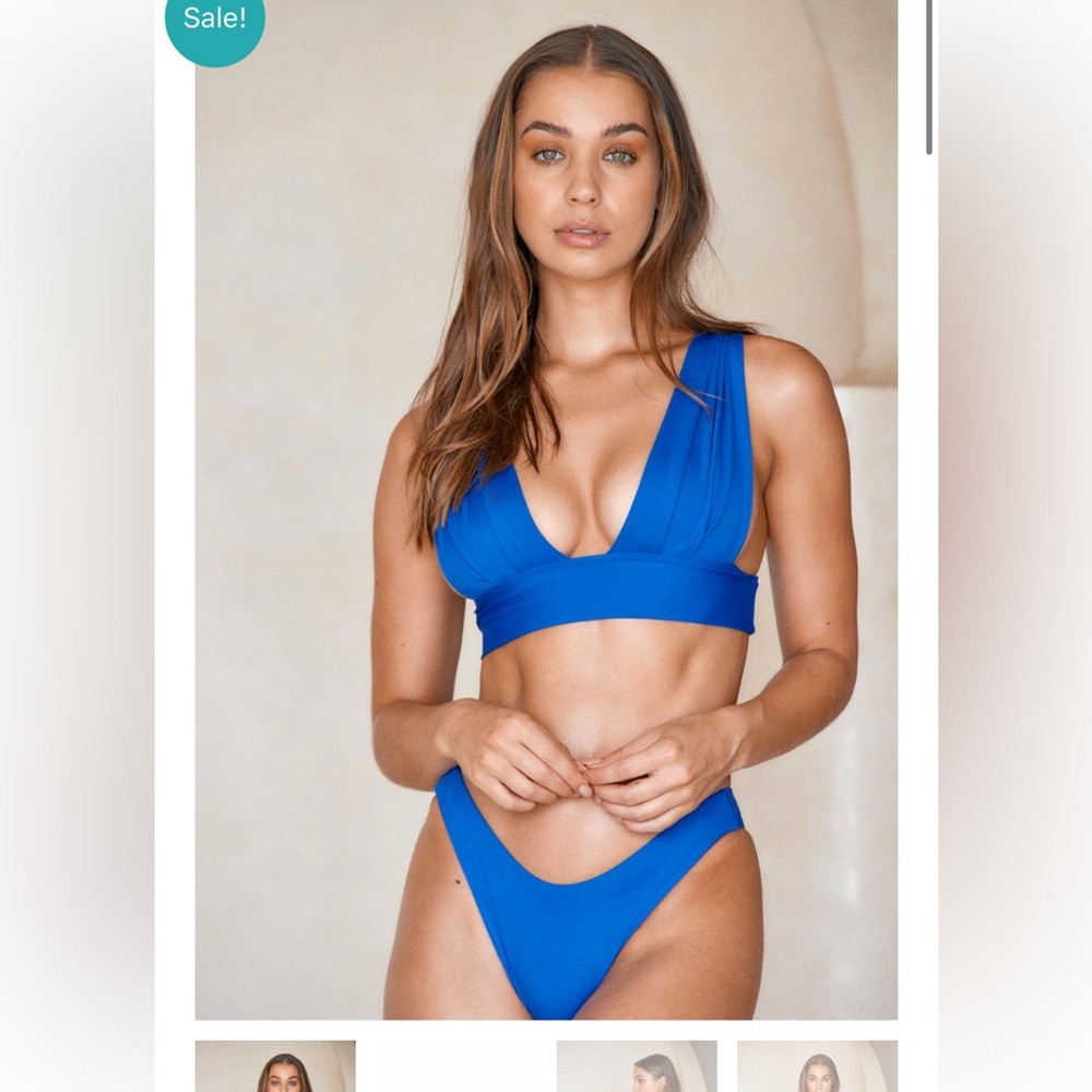 Monday swim Palma bottom & aruba top set in cobalt blue